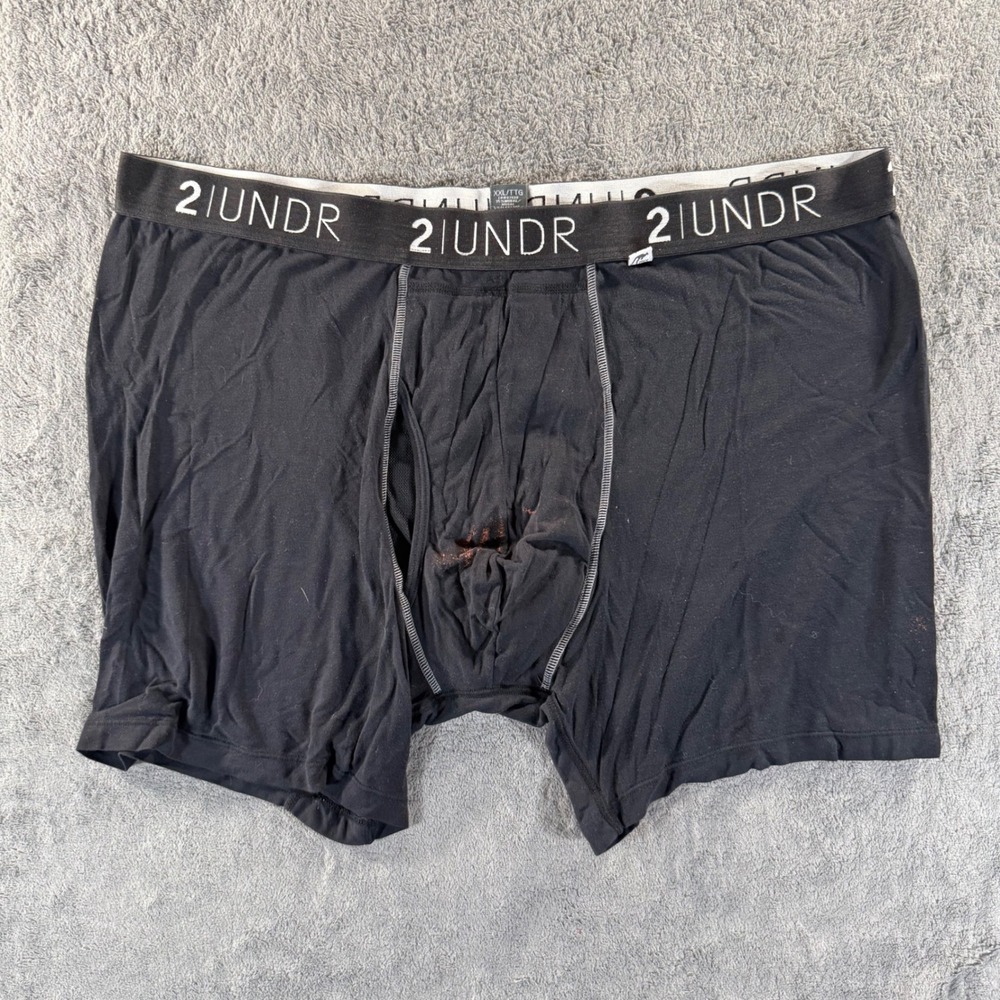 2UNDR Boxer Briefs Mens XXL Black Good Swing Shift Modal Joey Pouch Underwear